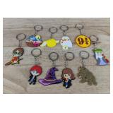 10 Harry Potter Silicone Keychains - Brand New