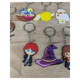10 Harry Potter Silicone Keychains - Brand New