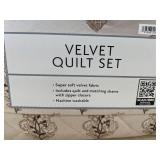Members Mark Velvet 3 Piece Quilt Set Full/Queen - Brand New