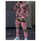 Sweatpants Hoodie Set - Pink Tree Camouflage Pattern - Unisex XL - Brand New