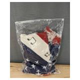 Dress - Patriotic Flag Pattern with Musical Notes - V-Neck - Navy/Red/White - Large - New