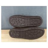 Greks Shoes Brown Leather Slip-On Moccasin Loafers - Women