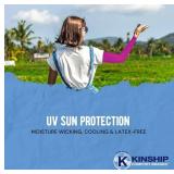 3 Pairs Kinship Compression Arm Sleeves - White, Black & Pink - Size XL Retail $40 - Brand New