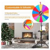 Spinning Prize Wheel 24-Inch with Adjustable Tripod - 14 Colors