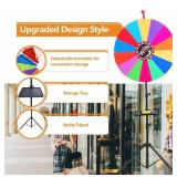 Spinning Prize Wheel 24-Inch with Adjustable Tripod - 14 Colors