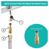 Moen Sink Side Sprayer Kit Direct Connect 1/4" Male Adapters - Brand New