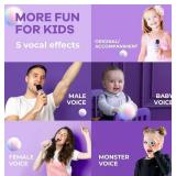 Mini Karaoke Machine With Wireless Microphones - Purple - Brand New