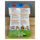 4 Melissa & Doug Zoo Friends Hand Puppets - Brand New