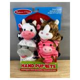 4 Melissa & Doug Farm Friends Hand Puppets - Brand New