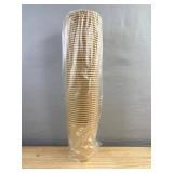 100 Lamesi Kraft Paper Cups 12 oz & 100 Monogram "L" Plastic Cups - Brand New