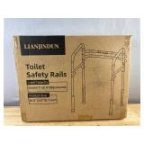 LIANJINDUN Toilet Safety Rails - Adjustable Width/Height, 350 lb Cap - 26x19.6x30.7 in - Brand New