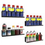 4 All-Purpose Steel Spray Bottle Holder Wall-Mounted - Black - Brand New