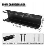 4 All-Purpose Steel Spray Bottle Holder Wall-Mounted - Black - Brand New