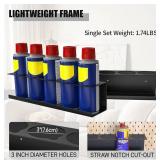 4 All-Purpose Steel Spray Bottle Holder Wall-Mounted - Black - Brand New