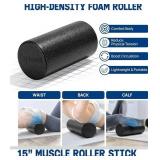 Blitzu Calf Compression Sleeves & Yes4All 15" Muscle Roller Foam Stick Kit - Brand New