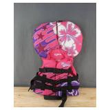 Aqua Infant Life Jacket - Pink/Purple/White - 0-30 lbs - Brand New