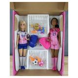 2 Barbie Soccer Dolls and Accessories - Brand New