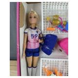 2 Barbie Soccer Dolls and Accessories - Brand New