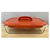 LocknLock Borosilicate Glass Food Container 12" with Handle Lid - Brand New
