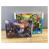 Wonder Forge Premium Jigsaw Puzzle 1000 Piece and Brand New City Sunset 100 Piece Puzzle