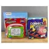 2 Magnetic Drawing Boards, Hasbro Connect 4 Frenzy & Trouble Bluey Board Games