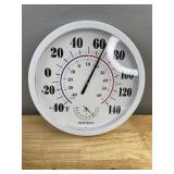 Ceramic Solar Lantern and Thermometer - Outdoor/Indoor - Brand New