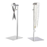 2 Pahosark Display Stands - 12 to 26 Inches Adjustable Height Silver - Brand New