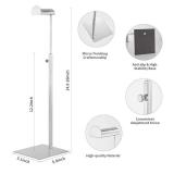 2 Pahosark Display Stands - 12 to 26 Inches Adjustable Height Silver - Brand New