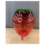 Strawberry Drink Dispenser with 4 Cups & Straws - $80 Retail - Brand New