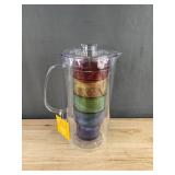 Celebrate Together 71 oz Pitcher & 4 Party Cups - Brand New