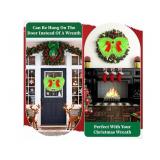 Green Plush Christmas Bow - Brand New