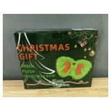 Green Plush Christmas Bow - Brand New