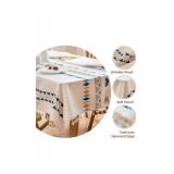 Art Bud Farmhouse Wipeable Tablecloth 55 x 86 in - Brand New