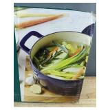 Mingle & Co. Enamelled Cast Iron Dutch Oven 5 Qt Blue - Brand New