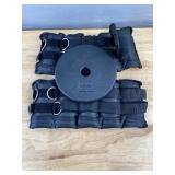 2 Adjustable Ankle Weights & 7.5 lb Weight Plate - Brand New