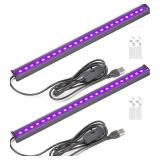 2 GREENIC USB Black Light Bar 10W 1ft UV LED Strip - Brand New
