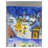 Wall Art Decor - 4-Piece Winter Village Set - Brand New