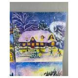 Wall Art Decor - 4-Piece Winter Village Set - Brand New
