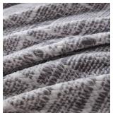 COOVA Cozy Soft Fleece Blanket Light Grey 50 x 60 - Brand New