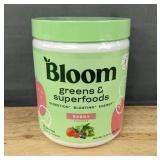 48 Servings Bloom Greens & Superfoods Berry 9.24oz $36 Retail - Brand New
