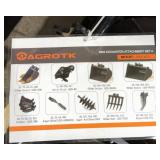 AGT Mini Excavator Attachments, Set of 9 (12EX-ATA)