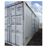 ZNCU4008843 // 40 Ft Shipping Container with 2 Side Doors, 40HC, Single Trip