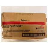 B. 10lbs Sysco Diced Potatoes-Partially Cooked