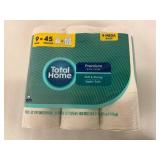 4x 9 Rolls  Total Home Premium Bath Tissue
