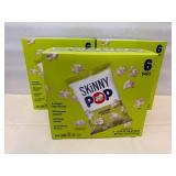 3x 6 bags Skinny Pop Original Popcorn