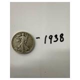 1938 Walking Liberty Half Dollar