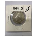 1964 D Quarter Dollar Coin