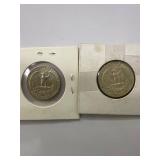 Two 1964 D Silver Quarters