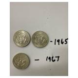 Kennedy Half Dollar Coins (3)