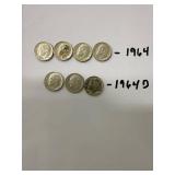 1964 Silver Roosevelt Dimes Lot